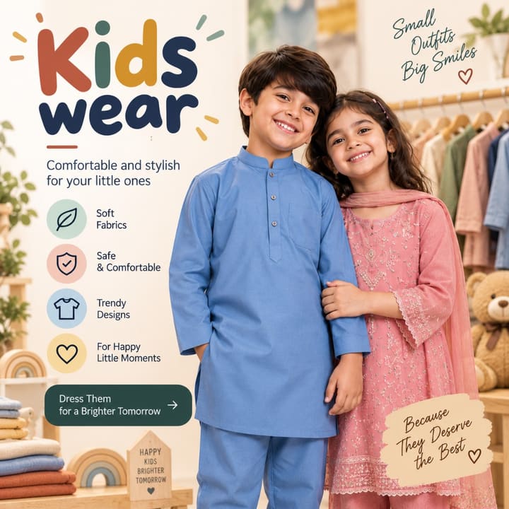 Kids wear stitched by a Darzi on SilaaiMarkaz